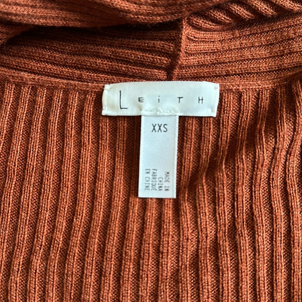 Leith. Open Cardigan. No Flaws. Color: Rust. - image 2